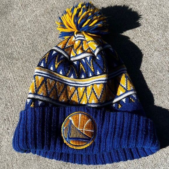MITCHELL & NESS NBA GOLDEN SATE WARRIORS Hat Cap Knit Beanie Skull OSFA - Picture 1 of 7